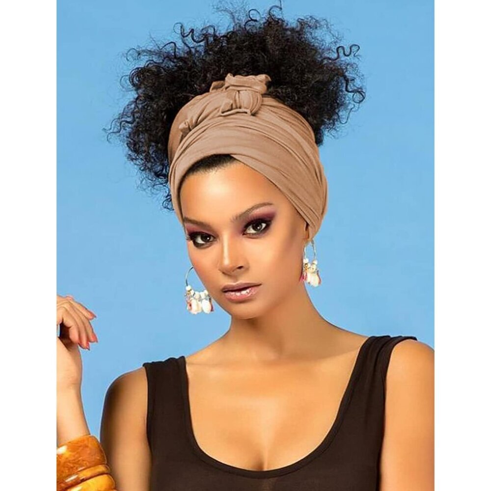 Head Wraps for Black Women Stretch Head Scarf Long African Hair Wraps Turban Hea - Picture 4 of 6